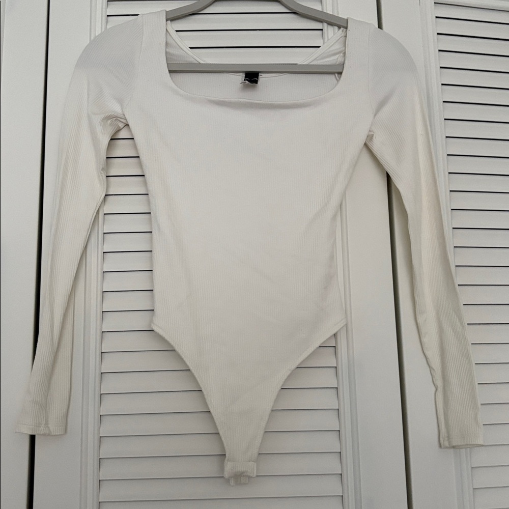 Windsor Cream Ribbed Long Sleeve Top